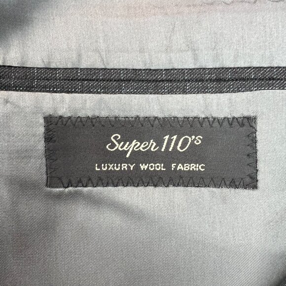 Vintage Bill Kaiserman Mens Blazer Micro Check Super 110 Worsted Wool Jacket 41R - Picture 14 of 16
